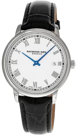 RAYMOND WEIL Toccata Quartz 39MM Black Leather Men's Watch 5485-STC-00359
