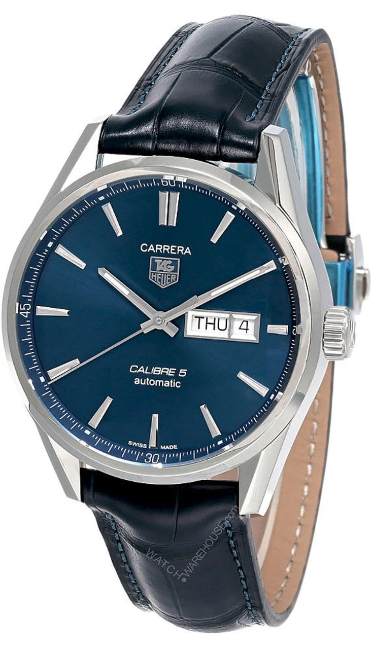 TAG HEUER Carrera 41MM AUTO SS Blue Dial LTHR Men's Watch WAR201E.FC6292 1 TAG HEUER Carrera 41MM AUTO SS Blue Dial LTHR Men's Watch WAR201E.FC6292