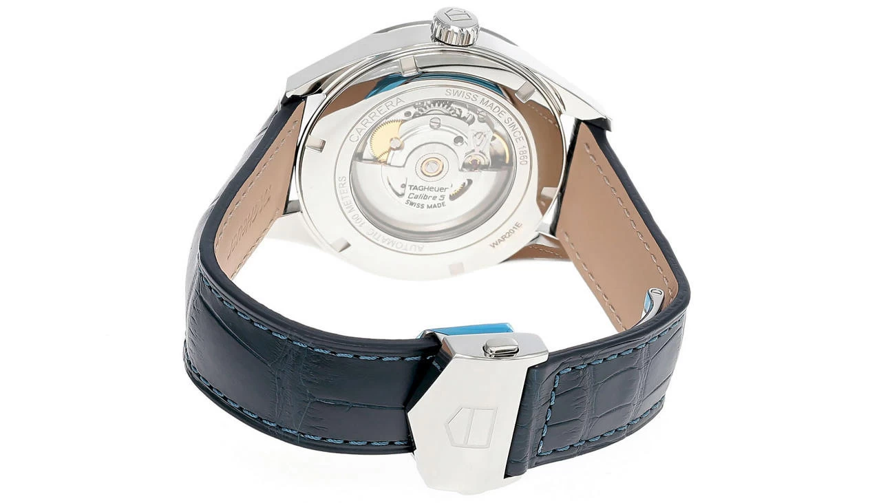TAG HEUER Carrera 41MM AUTO SS Blue Dial LTHR Men's Watch WAR201E.FC6292 3 TAG HEUER Carrera 41MM AUTO SS Blue Dial LTHR Men's Watch WAR201E.FC6292 - Image 3