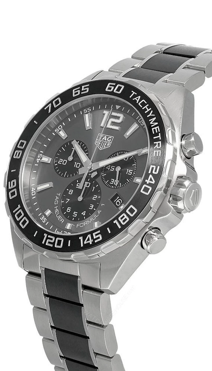 TAG HEUER Formula-1 43MM CHRONO SS Ceramic Men's Watch CAZ1011.BA0843 2 TAG HEUER Formula-1 43MM CHRONO SS Ceramic Men's Watch CAZ1011.BA0843 - Image 2