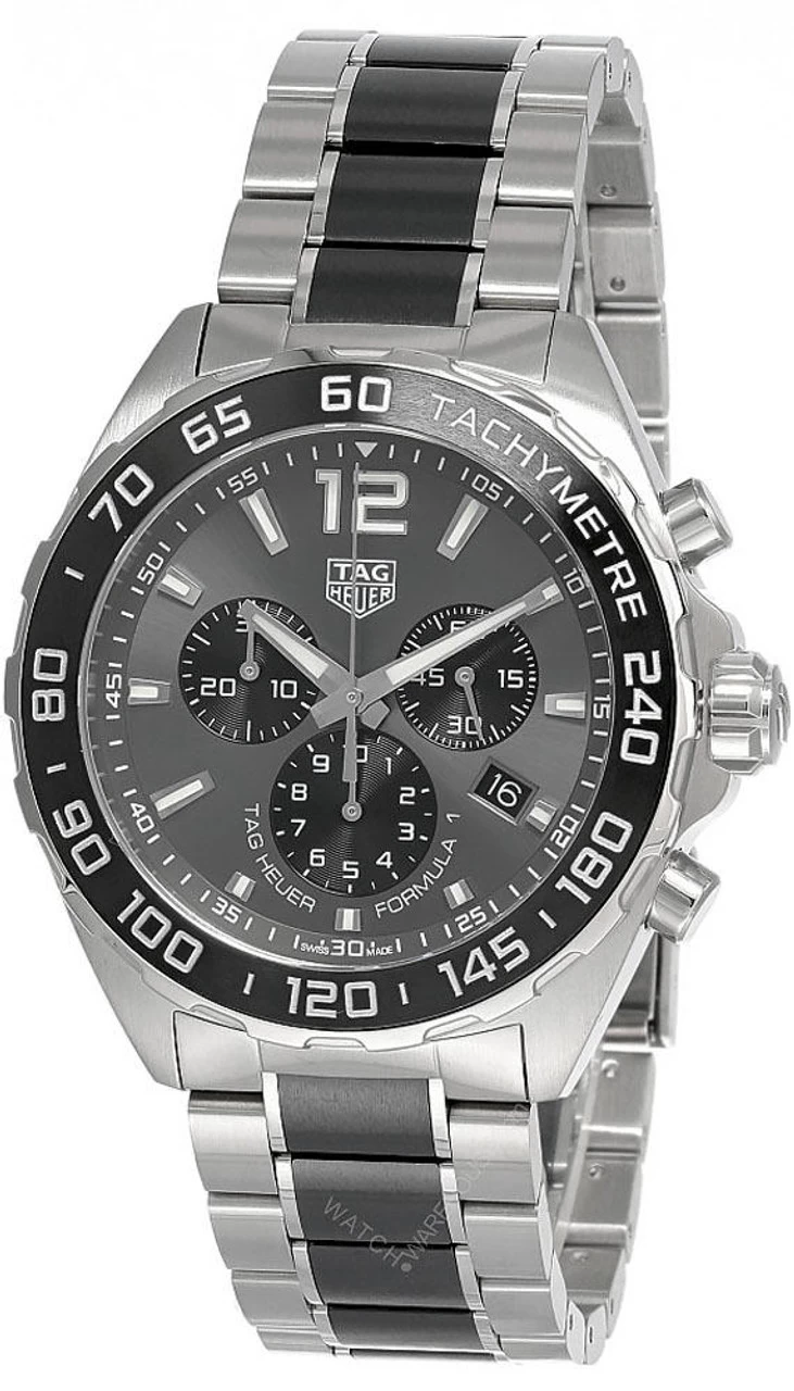 TAG HEUER Formula-1 43MM CHRONO SS Ceramic Men's Watch CAZ1011.BA0843 1 TAG HEUER Formula-1 43MM CHRONO SS Ceramic Men's Watch CAZ1011.BA0843
