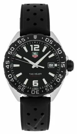 TAG HEUER Formula-1 Black Dial Rubber Band Men's Watch WAZ1110.FT8023
