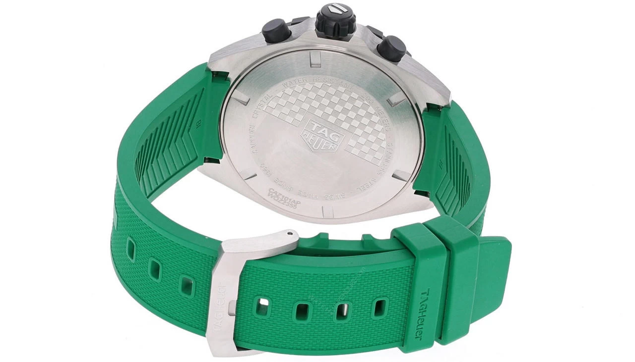 TAG HEUER Formula 1 Quartz CHRONO 43MM Green Rubber Men's Watch CAZ101AP.FT8056 3 TAG HEUER Formula 1 Quartz CHRONO 43MM Green Rubber Men's Watch CAZ101AP.FT8056 - Image 3
