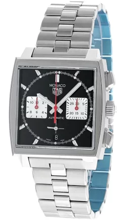 TAG HEUER Monaco 39MM AUTO Black Dial SS Men's Watch CBL2113.BA0644