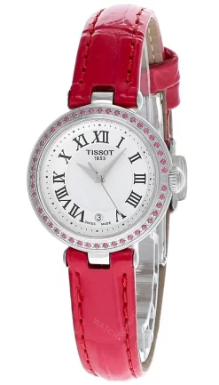 TISSOT Bellissima 26MM Small Lady Pink Leather Strap Women's Watch T126.010.66.113.00