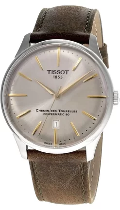 TISSOT Chemin Des Tourelles AUTO 42MM Leather Men's Watch T139.407.16.261.00