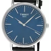 TISSOT Everytime 40MM Blue Dial BLK Leather Men's Watch T143.410.16.041.00