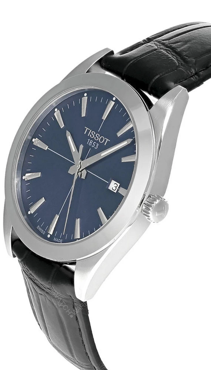 TISSOT Gentleman 40MM SS Black Dial BRN Leather Men's Watch T127.410.16.041.01 2 TISSOT Gentleman 40MM SS Black Dial BRN Leather Men's Watch T127.410.16.041.01 - Image 2