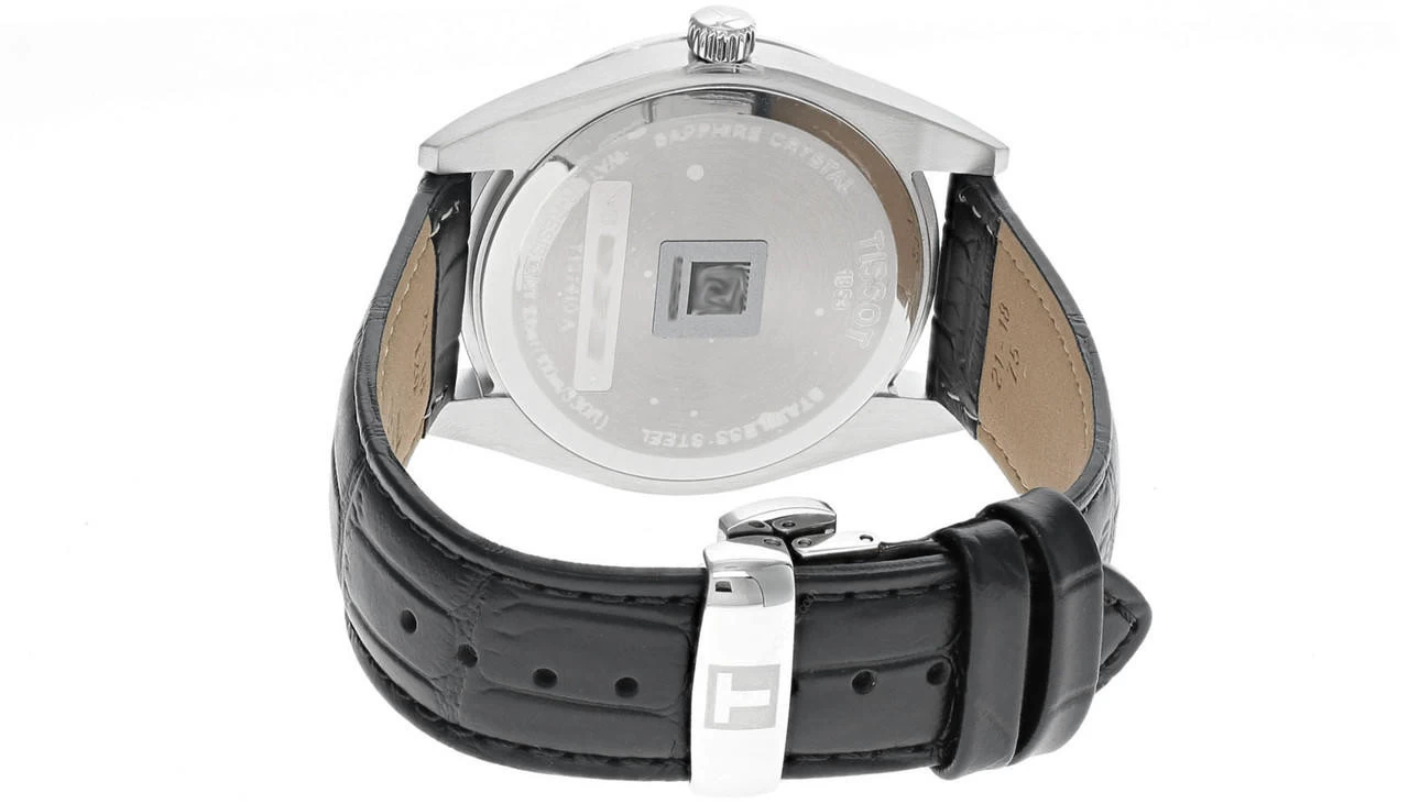 TISSOT Gentleman 40MM SS Black Dial BRN Leather Men's Watch T127.410.16.041.01 3 TISSOT Gentleman 40MM SS Black Dial BRN Leather Men's Watch T127.410.16.041.01 - Image 3