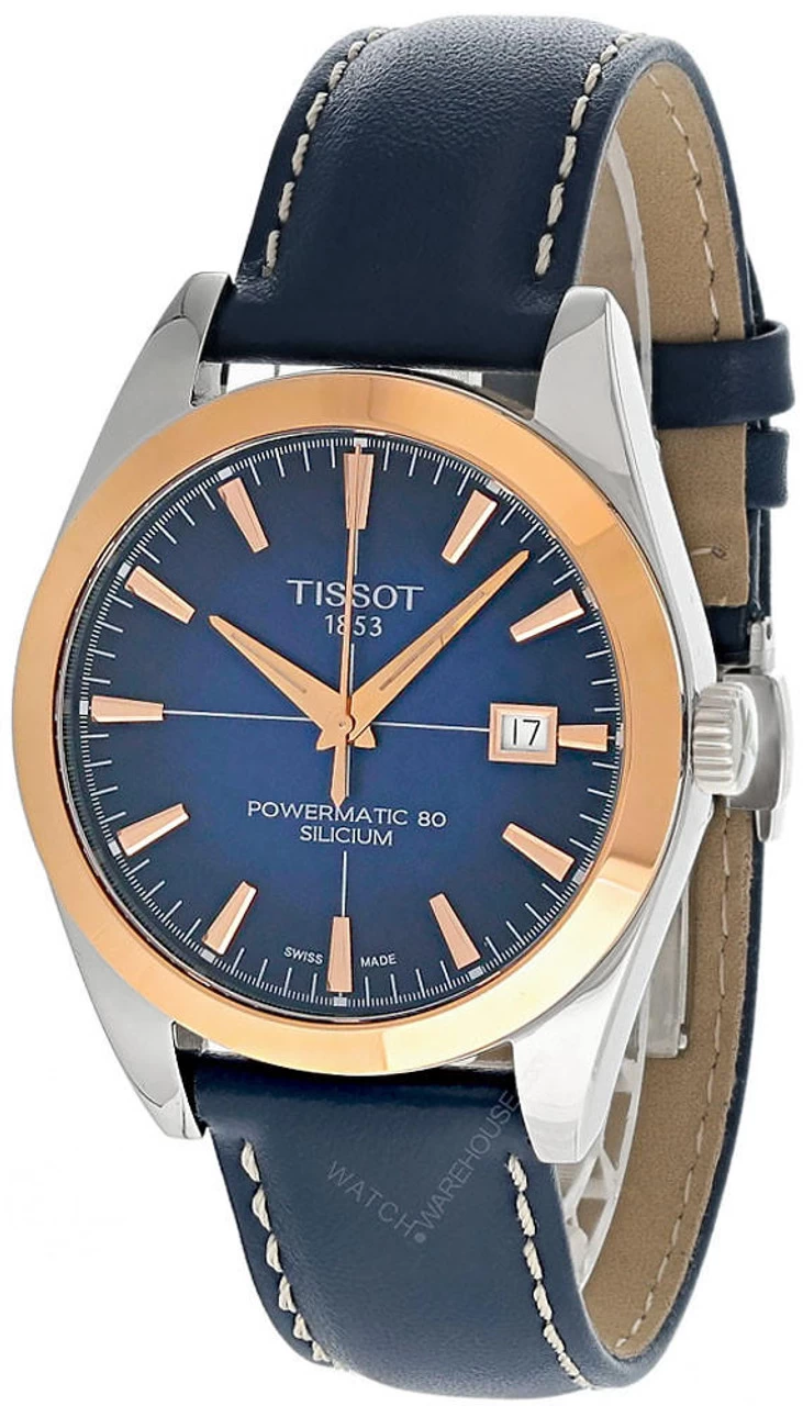 TISSOT Gentleman Powermatic 80 Silicium Solid 18K Gold Bezel Men's Watch T927.407.46.041.00 1 TISSOT Gentleman Powermatic 80 Silicium Solid 18K Gold Bezel Men's Watch T927.407.46.041.00
