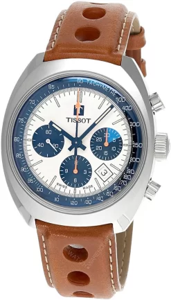 TISSOT Heritage 1973 AUTO 43MM CHRONO Leather Men's Watch T124.427.16.031.01