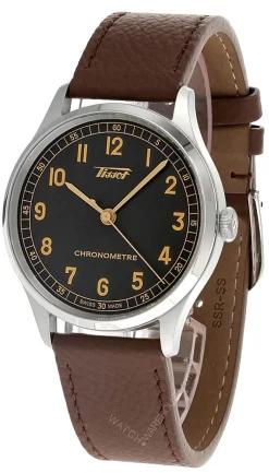 TISSOT Heritage AUTO 39MM Anthracite Dial Leather Men's Watch T142.464.16.062.00