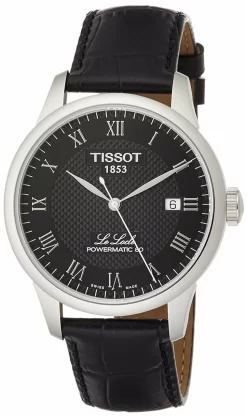 TISSOT Le Locle Powermatic 80 BLK Dial LTHR Men's Watch T0064071605300