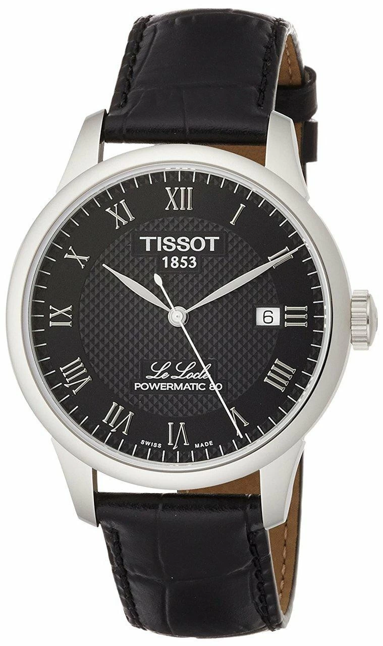 TISSOT Le Locle Powermatic 80 BLK Dial LTHR Men's Watch T0064071605300 1 TISSOT Le Locle Powermatic 80 BLK Dial LTHR Men's Watch T0064071605300