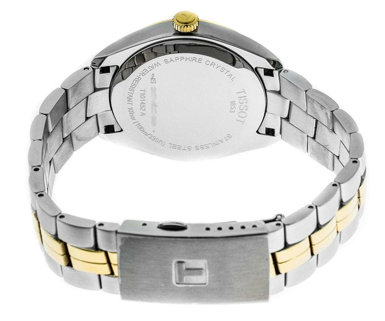 TISSOT PR 100 Dual Time 39MM Two-Tone Silver Dial Watch T101.452.22.031.00 4 TISSOT PR 100 Dual Time 39MM Two-Tone Silver Dial Watch T101.452.22.031.00 - Image 4