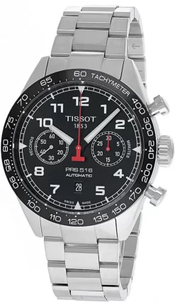 TISSOT PRS 516 45MM AUTO CHRONO SS Black Dial Men's Watch T131.627.11.052.00