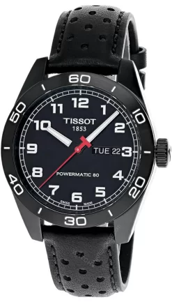 TISSOT PRS 516 Powermatic 80 42MM BLK LTHR Men's Watch T131.430.36.052.00