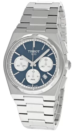 TISSOT PRX AUTO 42MM CHRONO S-Steel Blue Dial Men's Watch T137.427.11.041.00