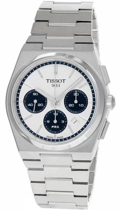 TISSOT PRX CHRONO 42MM SS AUTO White Dial Men's Watch T137.427.11.011.01