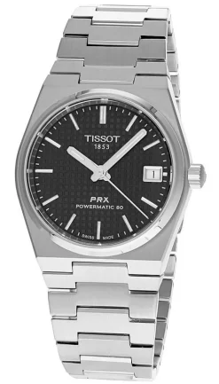 TISSOT PRX Powermatic 80 35MM SS Black Dial Unisex Watch T137.207.11.051.00