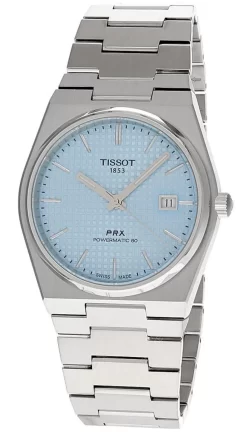 TISSOT PRX Powermatic 80 40MM Ice Blue Dial Men's Watch T137.407.11.351.00