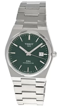 TISSOT PRX Powermatic 80 40MM SS Green Dial Men's Watch T137.407.11.091.00