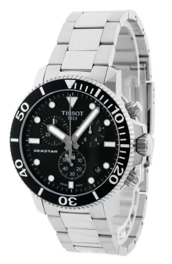 TISSOT Seastar 1000 45.5MM CHRONO Black Dial Men's Watch T120.417.11.051.00