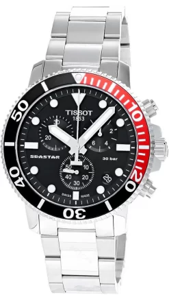 TISSOT Seastar 1000 45.5MM CHRONO QTZ SS Men's Watch T120.417.11.051.01
