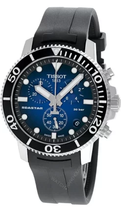 TISSOT Seastar 1000 45MM CHRONO Rubber Men's Watch T120.417.17.041.00