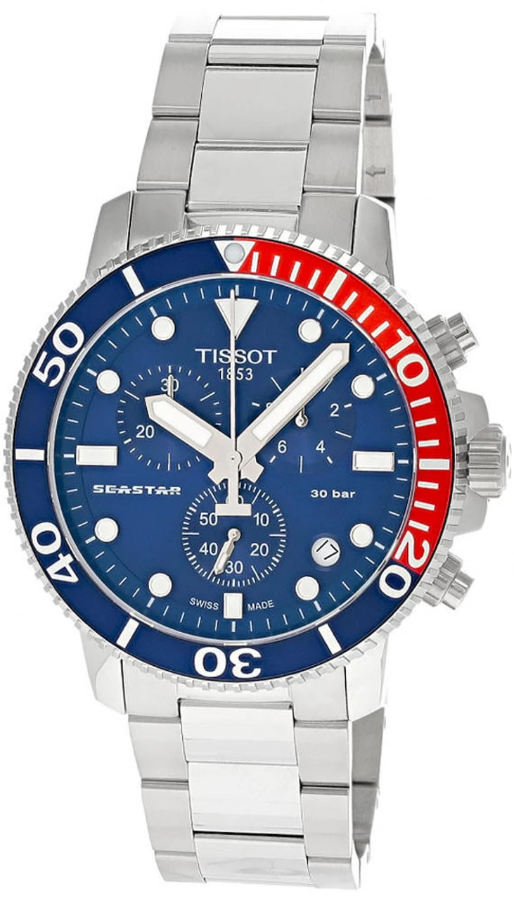TISSOT Seastar 1000 CHRONO 45.5MM QTZ SS Men's Watch T120.417.11.041.03 1 TISSOT Seastar 1000 CHRONO 45.5MM QTZ SS Men's Watch T120.417.11.041.03