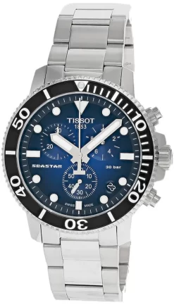 TISSOT Seastar 1000 CHRONO 45.5MM SS Blue Dial Men's Watch T120.417.11.041.01