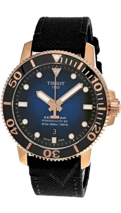 TISSOT Seastar 1000 Powermatic 80 43MM BLU Dial Textile Men's Watch T120.407.37.041.00