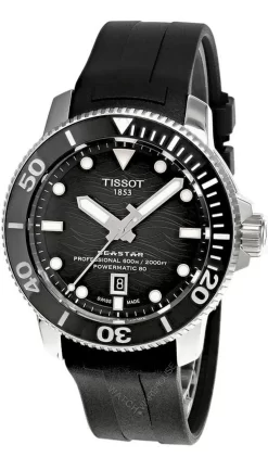 TISSOT Seastar 2000 Professional Powermatic 80 46MM Rubber Men's Watch T120.607.17.441.00