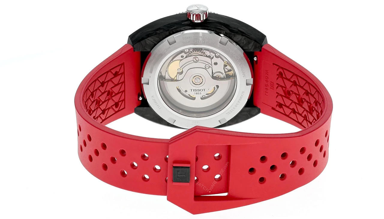 TISSOT Sideral S Powermatic 80 41MM Red Rubber Men's Watch T145.407.97.057.02 3 TISSOT Sideral S Powermatic 80 41MM Red Rubber Men's Watch T145.407.97.057.02 - Image 3
