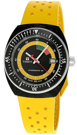 TISSOT Sideral S Powermatic 80 41MM Yellow Rubber Men's Watch T145.407.97.057.00
