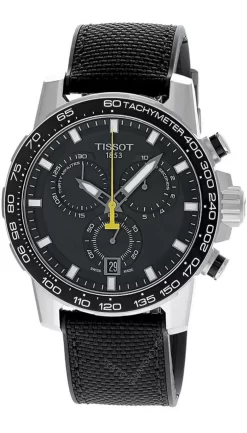 TISSOT Supersport CHRONO 45.5MM Black Textile Men's Watch T125.617.17.051.02