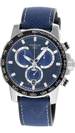 TISSOT Supersport CHRONO 45.5MM Blue Textile Men's Watch T1256171705103