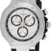 TISSOT T-Race CHRONO 45MM Quartz White Dial Rubber Men's Watch T141.417.17.011.00