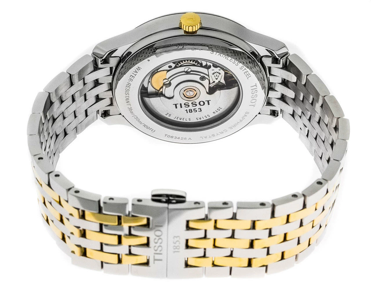 TISSOT Tradition Automatic SM Second 2Tone Men's Watch T063.428.22.038.00 4 TISSOT Tradition Automatic SM Second 2Tone Men's Watch T063.428.22.038.00 - Image 4
