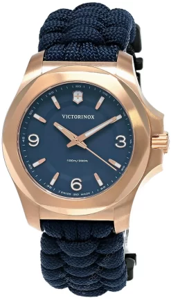 VICTORINOX I.N.O.X. 37MM BLU Dial Paracord Strap Women's Watch 241955