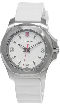 VICTORINOX I.N.O.X. 37MM White Dial Rubber Women's Watch 241921