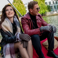 Women’s Water-Resistant Three-Point Faux Fur-Lined Nubuck Leather Gloves With Faux Fur Cuffs -Fashion Accessories Shop womens leather gloves faux fur cuffs mocca