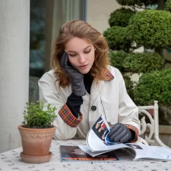 Women’s Wool-Lined Leather Gloves With Buttons And Piping -Fashion Accessories Shop womens leather gloves with buttons mocca