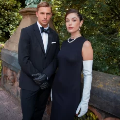 Women's Three-Point Long Opera Leather Gloves -Fashion Accessories Shop womens long leather opera white gloves