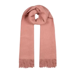 Women’s Pleated Plain Scarf With Tassels