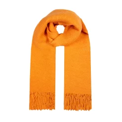 Women’s Pleated Plain Scarf With Tassels -Fashion Accessories Shop womens pleated scarf burnt orange