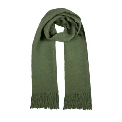 Women’s Pleated Plain Scarf With Tassels -Fashion Accessories Shop womens pleated scarf forest green