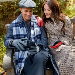 Women’s Touchscreen Leather Driving Gloves -Fashion Accessories Shop womens red touchscreen leather driving gloves 2