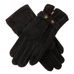 Women's Three-Point Fleece-Lined Suede Gloves -Fashion Accessories Shop womens suede gloves black 1 scaled
