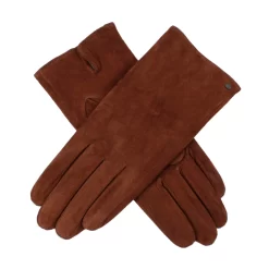Women's Lined Suede Gloves -Fashion Accessories Shop womens suede gloves cognac